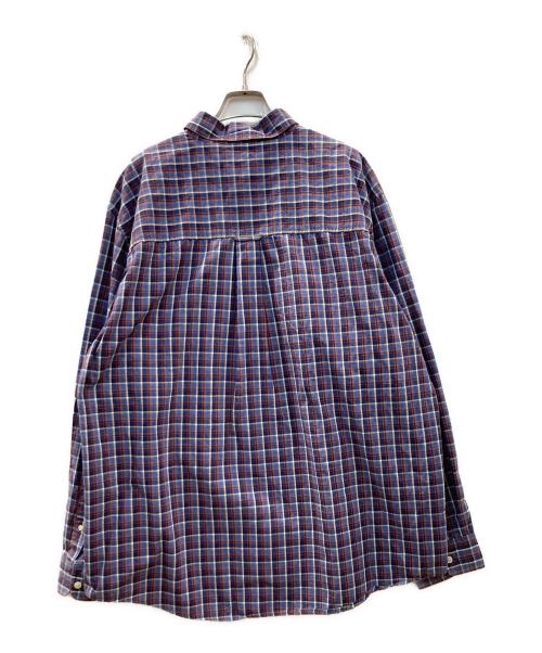 CHAPS（チャップス）CHAPS (チャップス) チェックシャツ ブラウン サイズ:XXLの古着・服飾アイテム