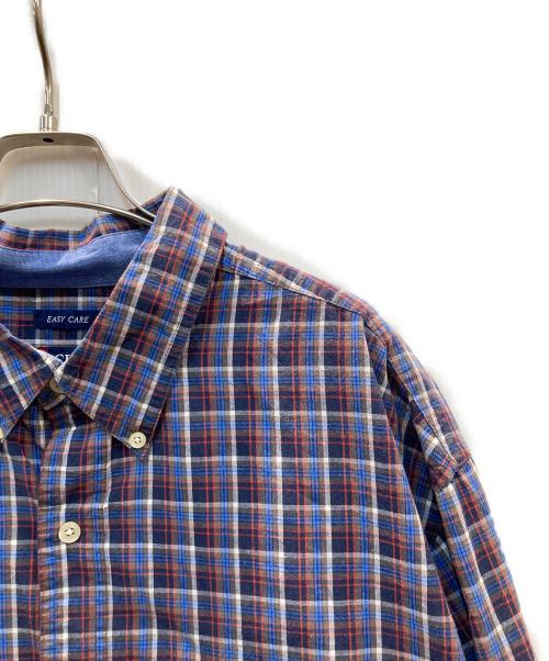 CHAPS（チャップス）CHAPS (チャップス) チェックシャツ ブラウン サイズ:XXLの古着・服飾アイテム