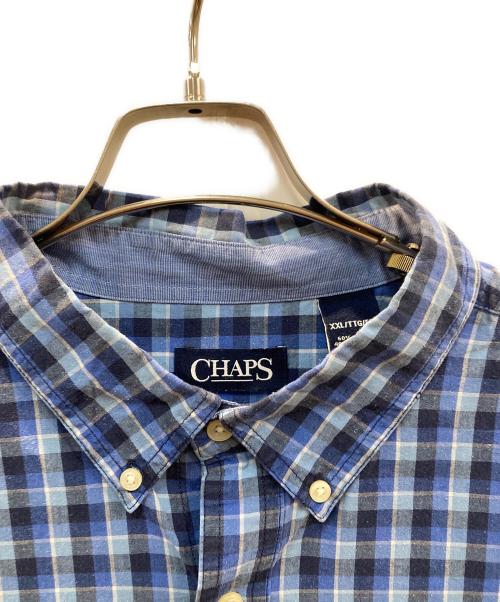 CHAPS（チャップス）CHAPS (チャップス) チェックシャツ ブルー サイズ:XXLの古着・服飾アイテム