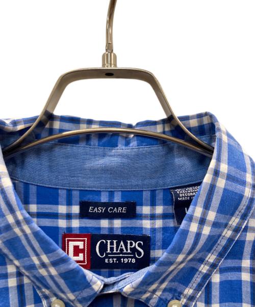 CHAPS（チャップス）CHAPS (チャップス) チェックシャツ ブルー サイズ:Lの古着・服飾アイテム
