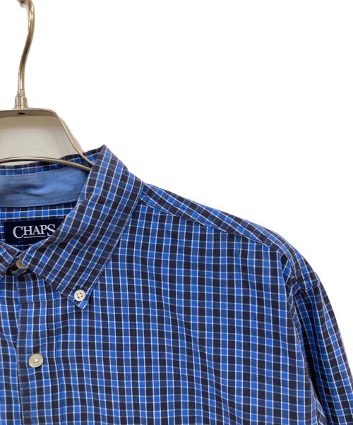 CHAPS（チャップス）CHAPS (チャップス) チェックシャツ ブルー サイズ:XLの古着・服飾アイテム