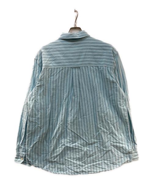 CHAPS（チャップス）CHAPS (チャップス) ストライプシャツ スカイブルー サイズ:XLの古着・服飾アイテム