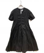 mala KALANCHOEマーラ カランコエ）の古着「Sheer Jacquard V Neck Dress」｜ブラック