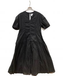 mala KALANCHOE（マーラ カランコエ）の古着「Sheer Jacquard V Neck Dress」｜ブラック