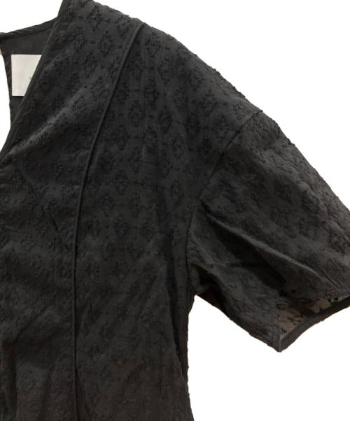 mala KALANCHOE（マーラ カランコエ）mala KALANCHOE (マーラ カランコエ) Sheer Jacquard V Neck Dress ブラック サイズ:Sの古着・服飾アイテム