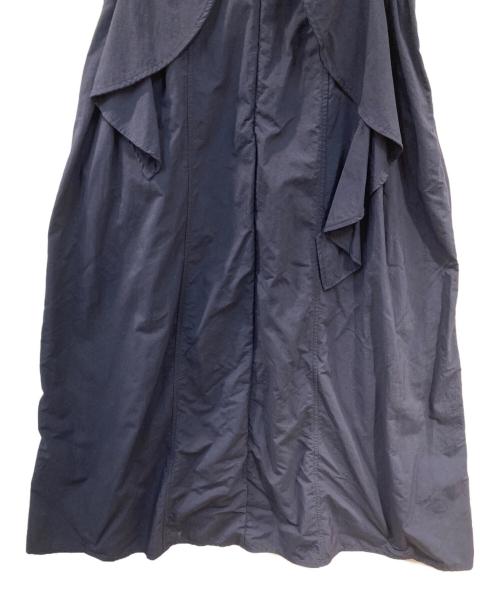LANVIN en Bleu（ランバンオンブルー）LANVIN en Bleu (ランバンオンブルー) アシンメラッフルノースリーブワンピース ネイビー サイズ:36の古着・服飾アイテム