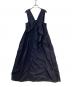 LANVIN en Bleu（ランバンオンブルー）の古着「アシンメラッフルノースリーブワンピース」｜ネイビー