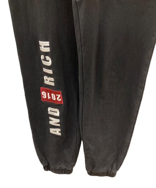 darich（ダーリッチ）Darich (ダーリッチ) ポイントワッペンスウェットパンツ ブラック サイズ:Freeの古着・服飾アイテム