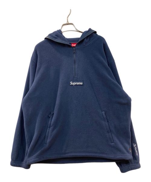 SUPREME（シュプリーム）Supreme (シュプリーム) polartec face mask half zip hooded sweatshirt ネイビー サイズ:Lの古着・服飾アイテム