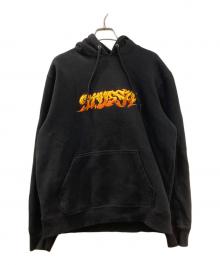 stussy（ステューシー）の古着「プルオーバーパーカー」｜ブラック