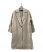 ）の古着「アンゴラミックスウールコート」｜ベージュ