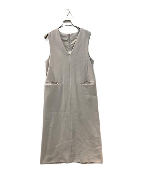 ROPE（ロペ）ROPE (ロペ) ダブルクロスジレ風ジャンパースカート ベージュ サイズ:36の古着・服飾アイテム