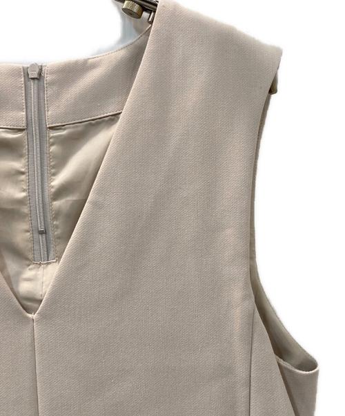 ROPE（ロペ）ROPE (ロペ) ダブルクロスジレ風ジャンパースカート ベージュ サイズ:36の古着・服飾アイテム