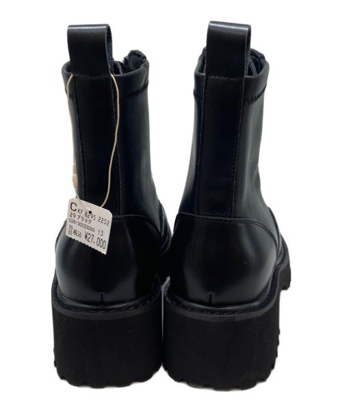 nouer（ヌエール）nouer (ヌエール) フロントジップブーツ ブラック サイズ:39 未使用品の古着・服飾アイテム