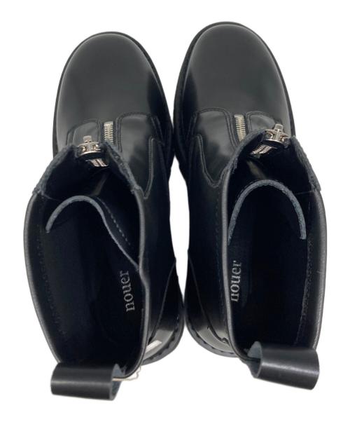 nouer（ヌエール）nouer (ヌエール) フロントジップブーツ ブラック サイズ:39 未使用品の古着・服飾アイテム