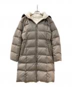 23区ニジュウサンク）の古着「ブルーフォックスファーリバーシブルダウンコート」｜ホワイト×ベージュ