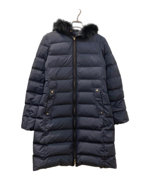 green label relaxing（グリーンレーベルリラクシング）green label relaxing (グリーンレーベルリラクシング) GREENDOWN ハッスイ FURコート ネイビー サイズ:38の古着・服飾アイテム