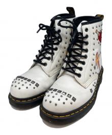 Dr.Martens（ドクターマーチン）の古着「ROCKABILLY ロカビリー スタッズカスタム 8ホールブーツ」｜ホワイト