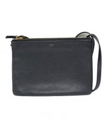 CELINE（セリーヌ）の古着「TRIO LARGE トリオ ラージ ショルダーバッグ」｜ブラック
