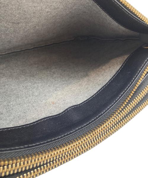 CELINE（セリーヌ）CELINE (セリーヌ) TRIO LARGE トリオ ラージ ショルダーバッグ ブラックの古着・服飾アイテム