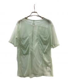 MM6 Maison Margiela（エムエムシックスメゾンマルジェラ）の古着「シアーポケットカットソー」｜グリーン