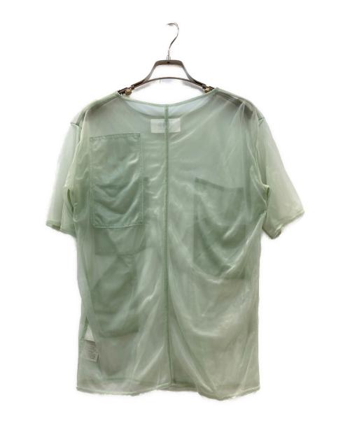 MM6 Maison Margiela（エムエムシックスメゾンマルジェラ）MM6 Maison Margiela (エムエムシックスメゾンマルジェラ) シアーポケットカットソー グリーン サイズ:XSの古着・服飾アイテム