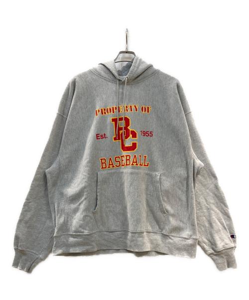 Champion REVERSE WEAVE（チャンピオン リバース ウィーブ）Champion REVERSE WEAVE (チャンピオン リバース ウィーブ) 00's プレミアムリバースウィーブ ロゴパーカー グレー サイズ:ーの古着・服飾アイテム