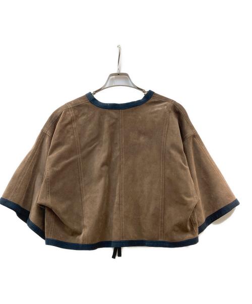 MARNI（マルニ）MARNI (マルニ) パイピングスウェードジャケット ブラウン サイズ:38の古着・服飾アイテム