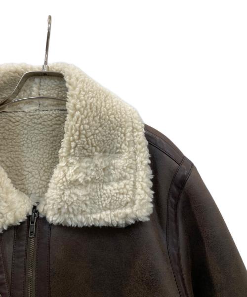 UNGRID（アングリッド）Ungrid (アングリッド) フェイクムートンボアブルゾン ブラウン サイズ:Mの古着・服飾アイテム
