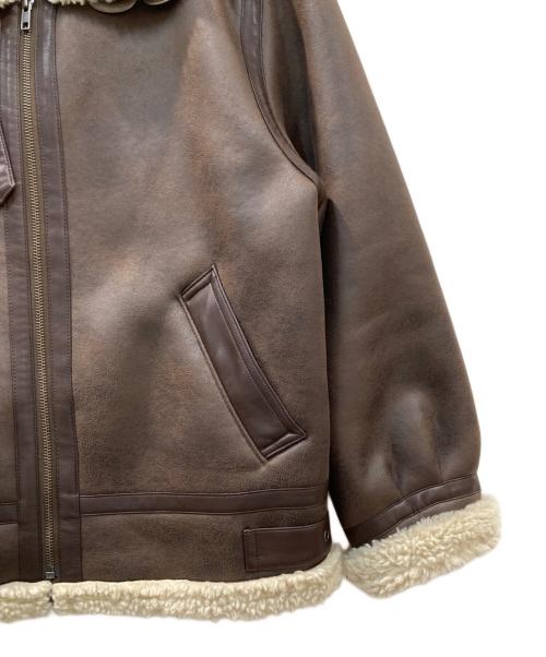 UNGRID（アングリッド）Ungrid (アングリッド) フェイクムートンボアブルゾン ブラウン サイズ:Mの古着・服飾アイテム