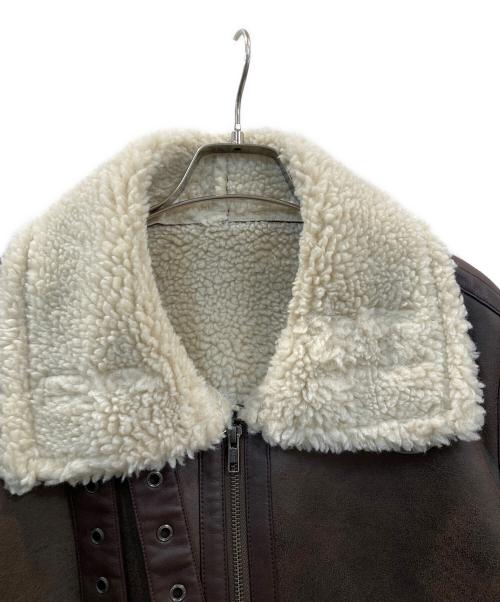 UNGRID（アングリッド）Ungrid (アングリッド) フェイクムートンボアブルゾン ブラウン サイズ:Mの古着・服飾アイテム