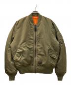 HUF×ALPHAハフ×アルファ）の古着「FEELS GOOD MA-1 フライトジャケット」｜グリーン