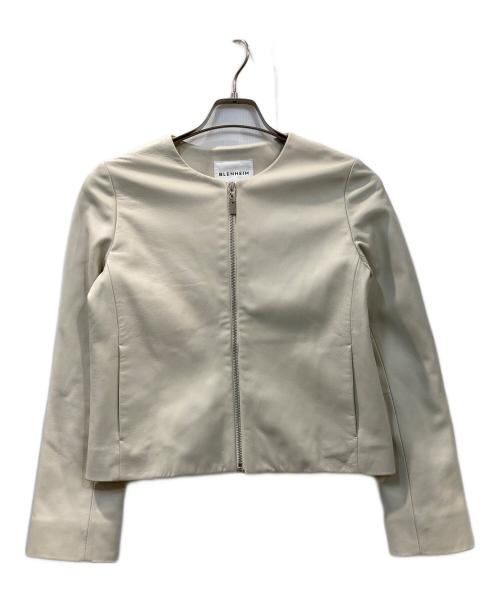BLENHEIM（ブレンヘイム）BLENHEIM (ブレンヘイム) レザージャケット アイボリー サイズ:Sの古着・服飾アイテム