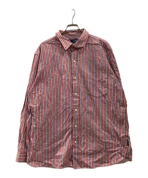 CHAPS（チャップス）CHAPS (チャップス) ストライプシャツ ブラウン サイズ:XLの古着・服飾アイテム