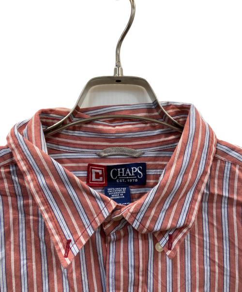 CHAPS（チャップス）CHAPS (チャップス) ストライプシャツ ブラウン サイズ:XLの古着・服飾アイテム
