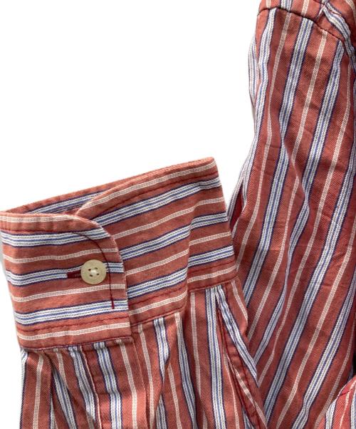 CHAPS（チャップス）CHAPS (チャップス) ストライプシャツ ブラウン サイズ:XLの古着・服飾アイテム