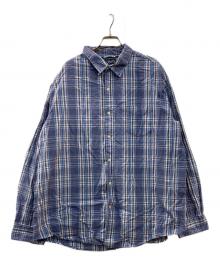 CHAPS（チャップス）の古着「チェックシャツ」｜ネイビー