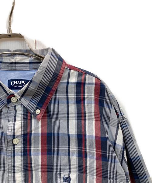 CHAPS（チャップス）CHAPS (チャップス) チェックシャツ ネイビー サイズ:XXLの古着・服飾アイテム