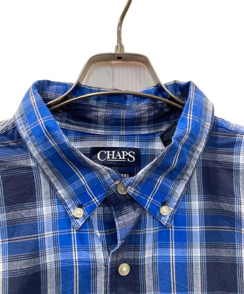 CHAPS（チャップス）CHAPS (チャップス) チェックシャツ ブルー サイズ:XXLの古着・服飾アイテム