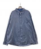CHAPSチャップス）の古着「ストライプシャツ」｜ネイビー