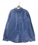 CHAPSチャップス）の古着「ストライプシャツ」｜スカイブルー