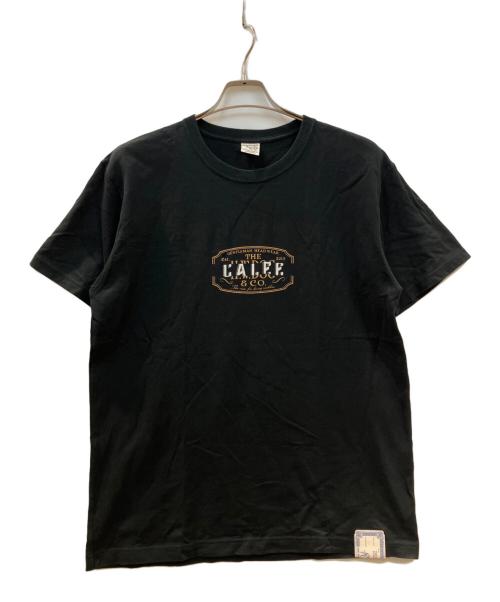 CALEE（キャリー）CALEE (キャリー) THE H.W.DOG&CO. (エイチダブリュードッグアンドコー) コラボプリントTシャツ ブラック サイズ:Lの古着・服飾アイテム