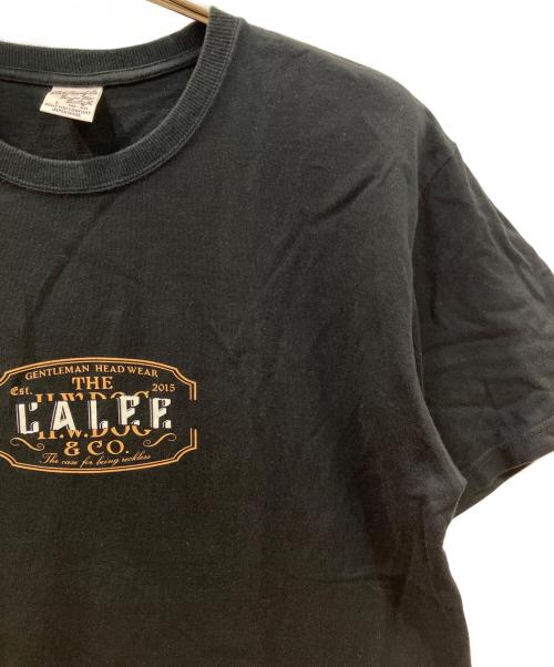 CALEE（キャリー）CALEE (キャリー) THE H.W.DOG&CO. (エイチダブリュードッグアンドコー) コラボプリントTシャツ ブラック サイズ:Lの古着・服飾アイテム