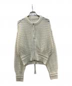 Adam et Ropeアダム エ ロペ）の古着「メッシュニットブルゾン」｜アイボリー