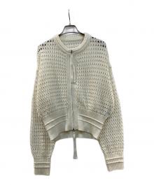 Adam et Rope（アダム エ ロペ）の古着「メッシュニットブルゾン」｜アイボリー