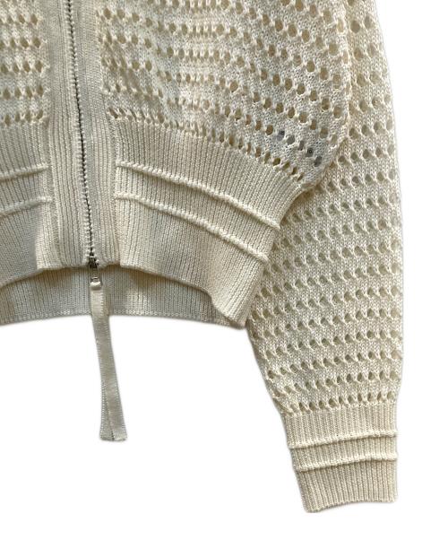 Adam et Rope（アダム エ ロペ）Adam et Rope (アダム エ ロペ) メッシュニットブルゾン アイボリー サイズ:Fの古着・服飾アイテム