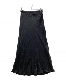 EVERYDAY I LIKE.（エヴリデイ アイ ライク）の古着「Cu/R Maxi スカート」｜ブラック