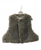 HYKEハイク）の古着「FAUX SHEARLING CROPPED VEST」｜グリーン