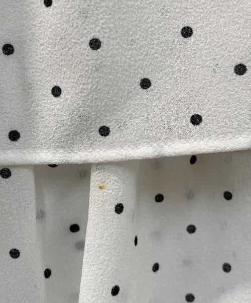 BORDERS at BALCONY（ボーダーズアットバルコニー）BORDERS AT BALCONY (ボーダーズアットバルコニー) ドットブラウス ブラック×ホワイト サイズ:36の古着・服飾アイテム