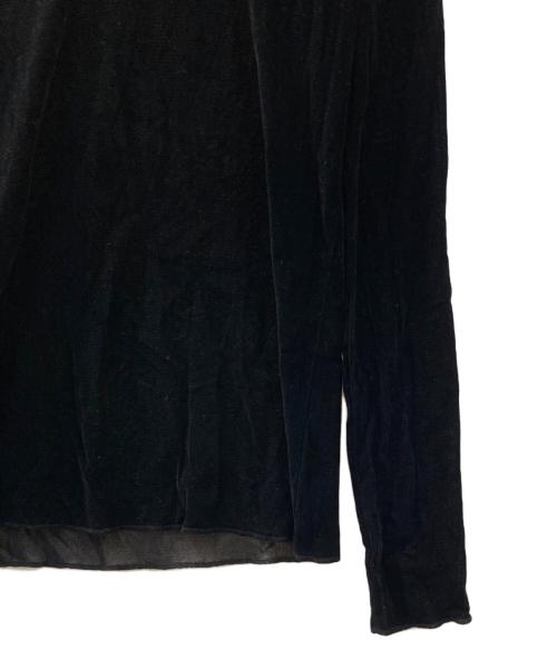 Whim Gazette（ウィムガゼット）Whim Gazette (ウィムガゼット) フロッキーバックシャンカットソー ブラック サイズ:F 未使用品の古着・服飾アイテム